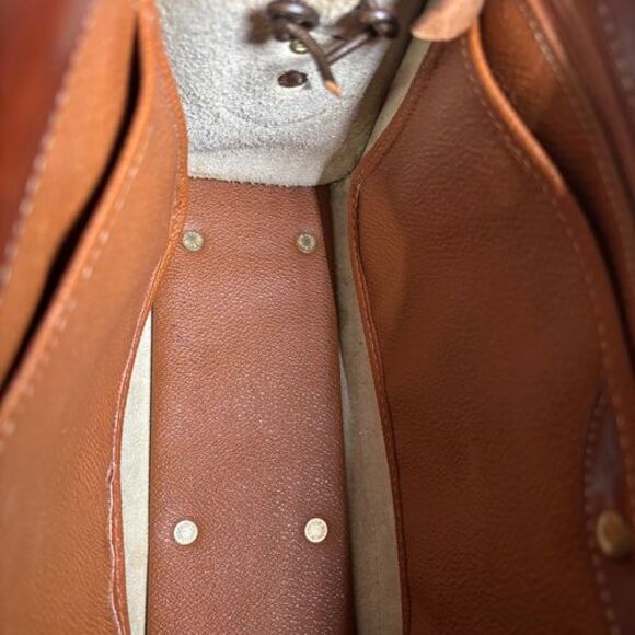 Dooney Bourke All Weather Leather Bone Brown Satchel Handbag Shoulder Bag Purse - Picture 8 of 16